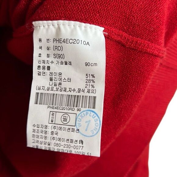 Polham V-neck Long Sleeve Button Front Rayon Blend Knit Cardigan Red Small - Picture 6 of 7
